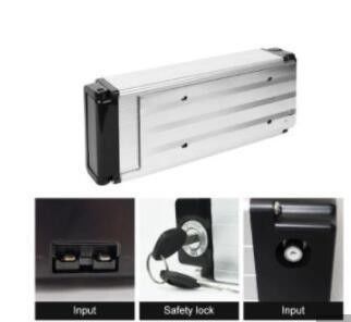 ईबाइक रिप्लेसमेंट बैटरी लंबी चक्र 48V 250W 500W सिल्वर रियर रैक रिचार्जेबल ईबाइक बैटरी Fiets Accufahrrad Akku Fur Elektrofahrrader लिथियम बैटरी