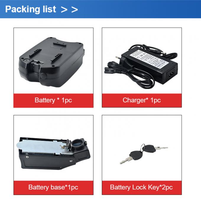 48V 8ah 9ah 10ah 12ah Folding Bicycle Pack with Charger for 250W Scooter Lithium Ion Battery E-Bike Battery