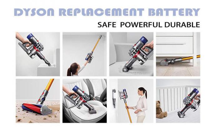 21.6v 2500mah डायसन वैक्यूम क्लीनर V6 V8 V10 के लिए बैटरी प्रतिस्थापन 6